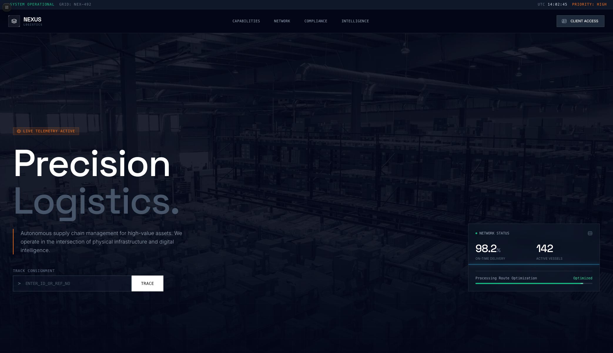 Precision Logistics website by Forefront